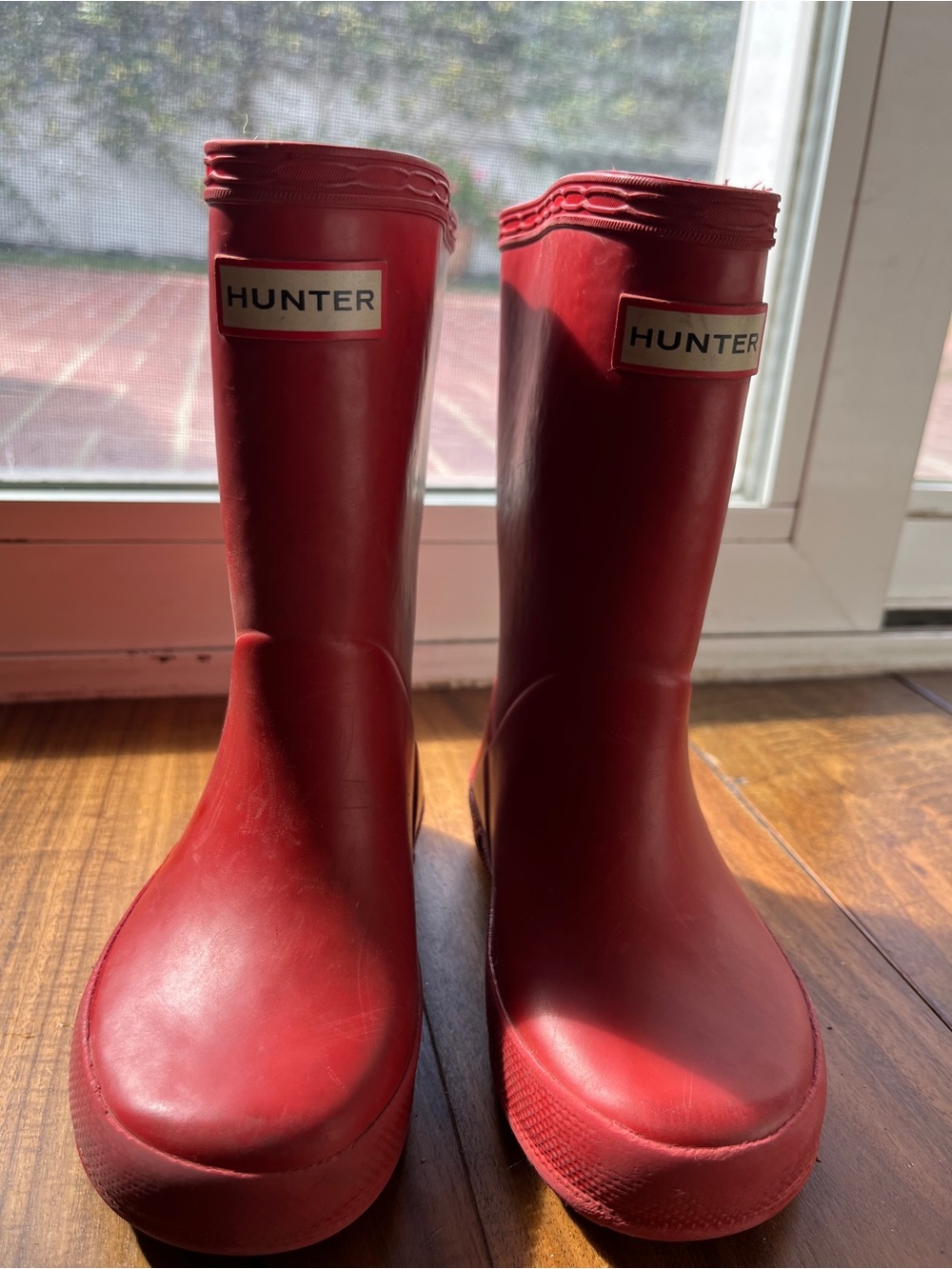 Hunter rain boots in red size US 8 / UK 7